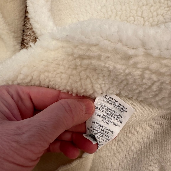 J Crew Fleece pullover jacket. Good used condition. Size L. - Picture 7 of 7